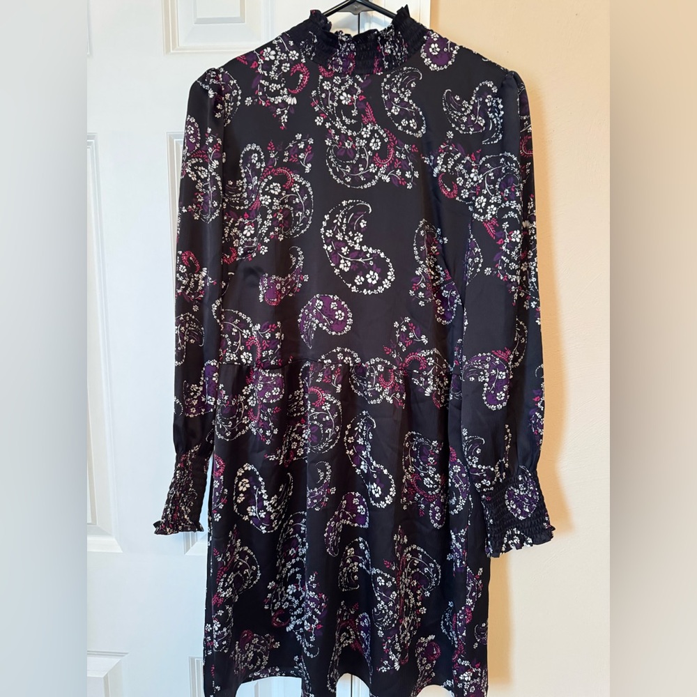 LOFT Black and White Patterned Dress-12P- NWT